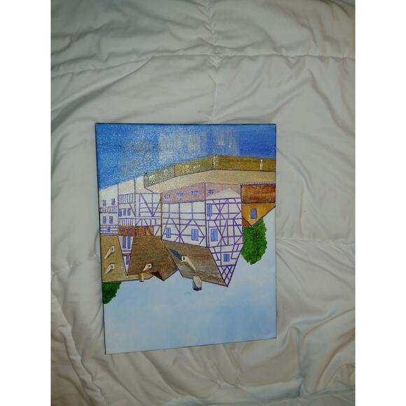 Michael Ottensmeyer Original Painting - Strasbourg France Cityscape - Signed